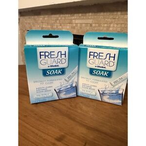 Fresh Guard Soak Efferdent Crystals x2/24 packets ea Retainer Mouthguard Braces